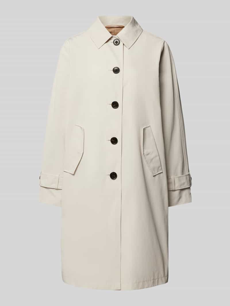 s.Oliver RED LABEL Comfort fit lange jas met split aan de achterzijde en trensje op de mouw