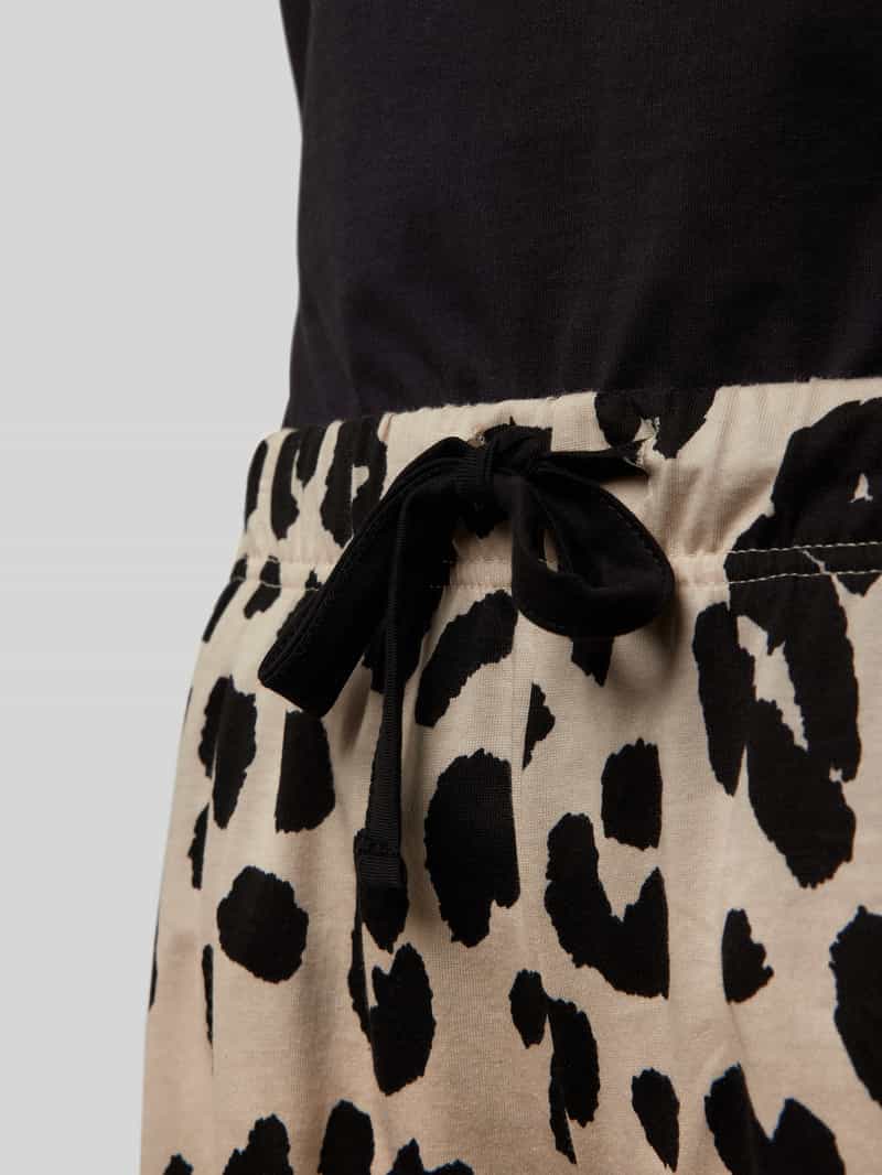 LOUIS & LOUISA Pyjama met statementstitching model 'Schmusekatze'