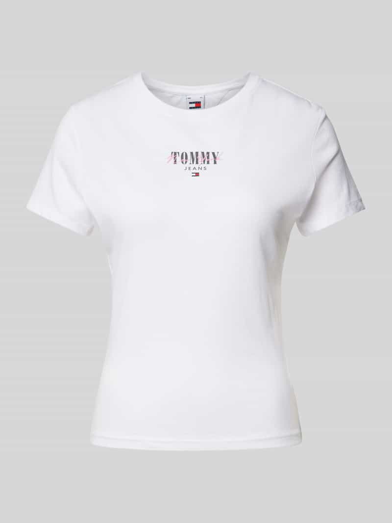 Tommy Jeans Slim fit T-shirt met labelprint
