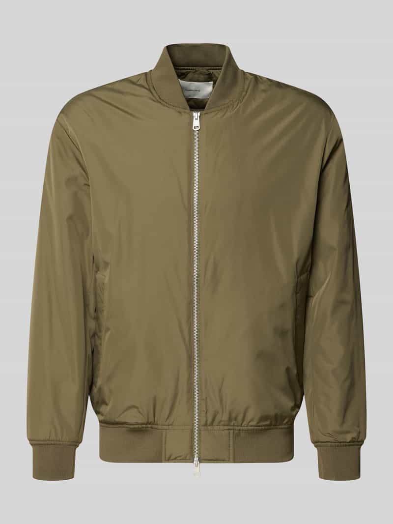 Selected Regular fit bomberjack met baseballkraag model 'CHARLES'