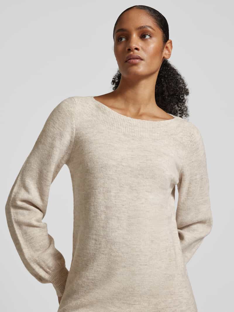 Vero Moda Loose fit gebreide jurk met boothals model 'LEFILE'
