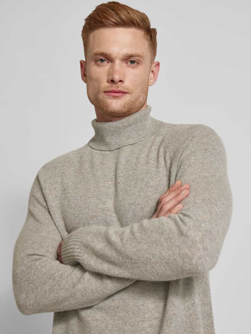 CK Calvin Klein Gebreide pullover van wol met labeldetail