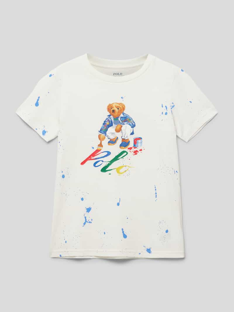 Polo Ralph Lauren Teens T-shirt met motiefprint model 'BEAR'