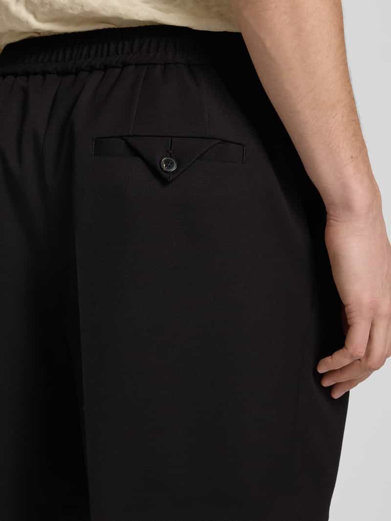 HUGO XTRA wide fit korte broek met bandplooien model 'Freed'