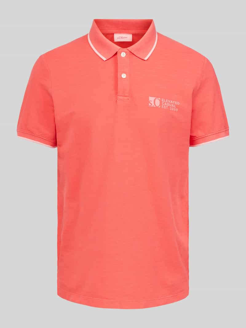 s.Oliver RED LABEL Regular fit poloshirt met labelprint