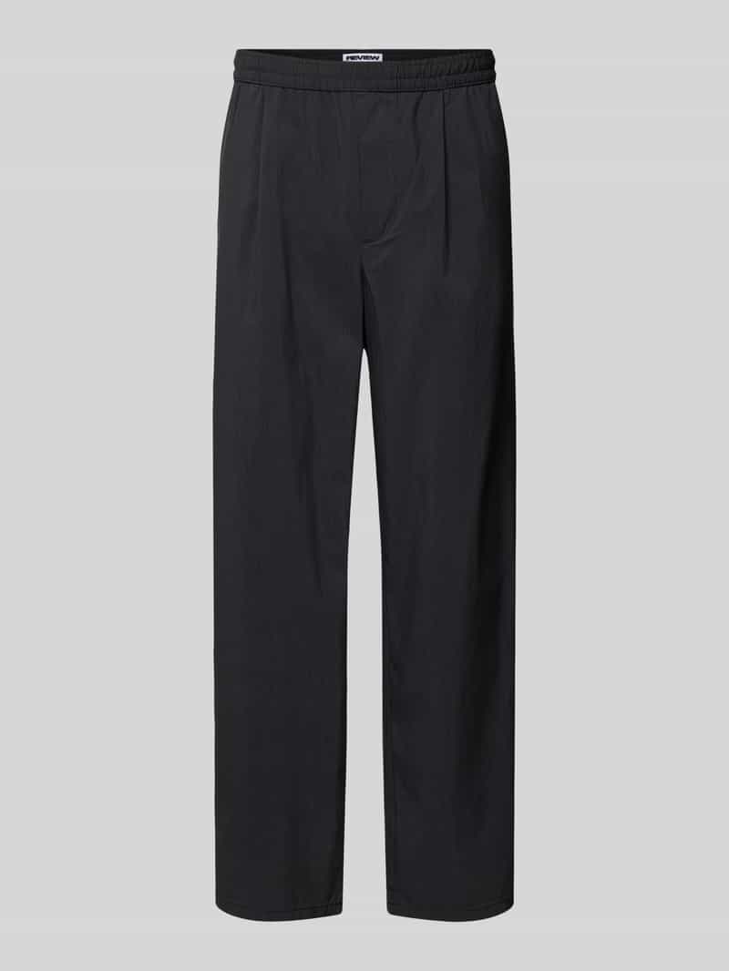 REVIEW Stoffen broek met achterzakken