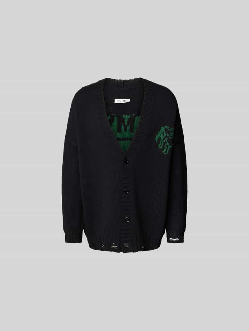 Gebreid jack met knoopsluiting