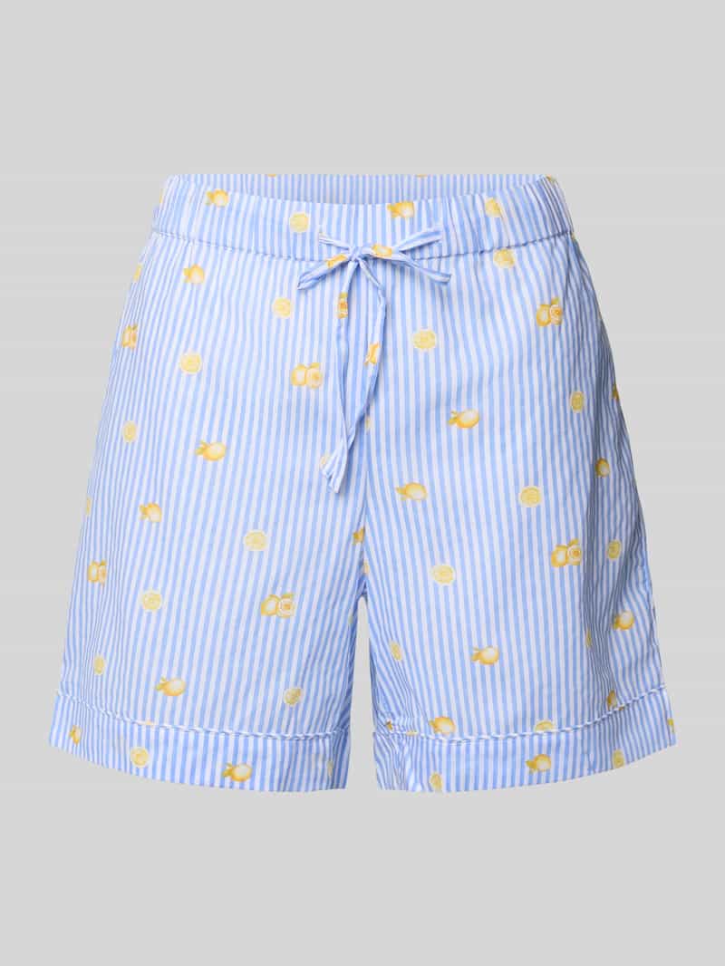 Korte zijden pyjamabroek in all-over look