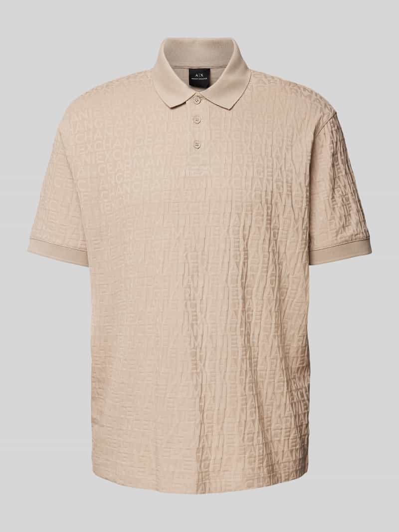 Armani Exchange Regular fit poloshirt met structuurmotief