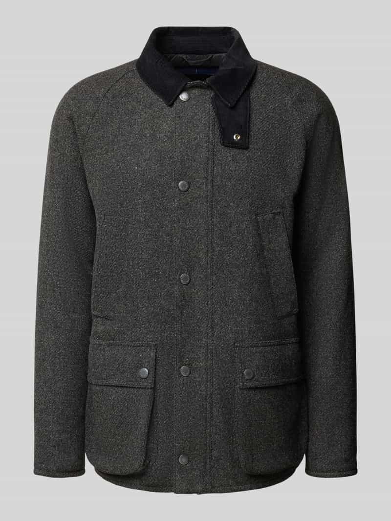 Barbour Regular fit wollen jack met corduroy model 'BEDALE'