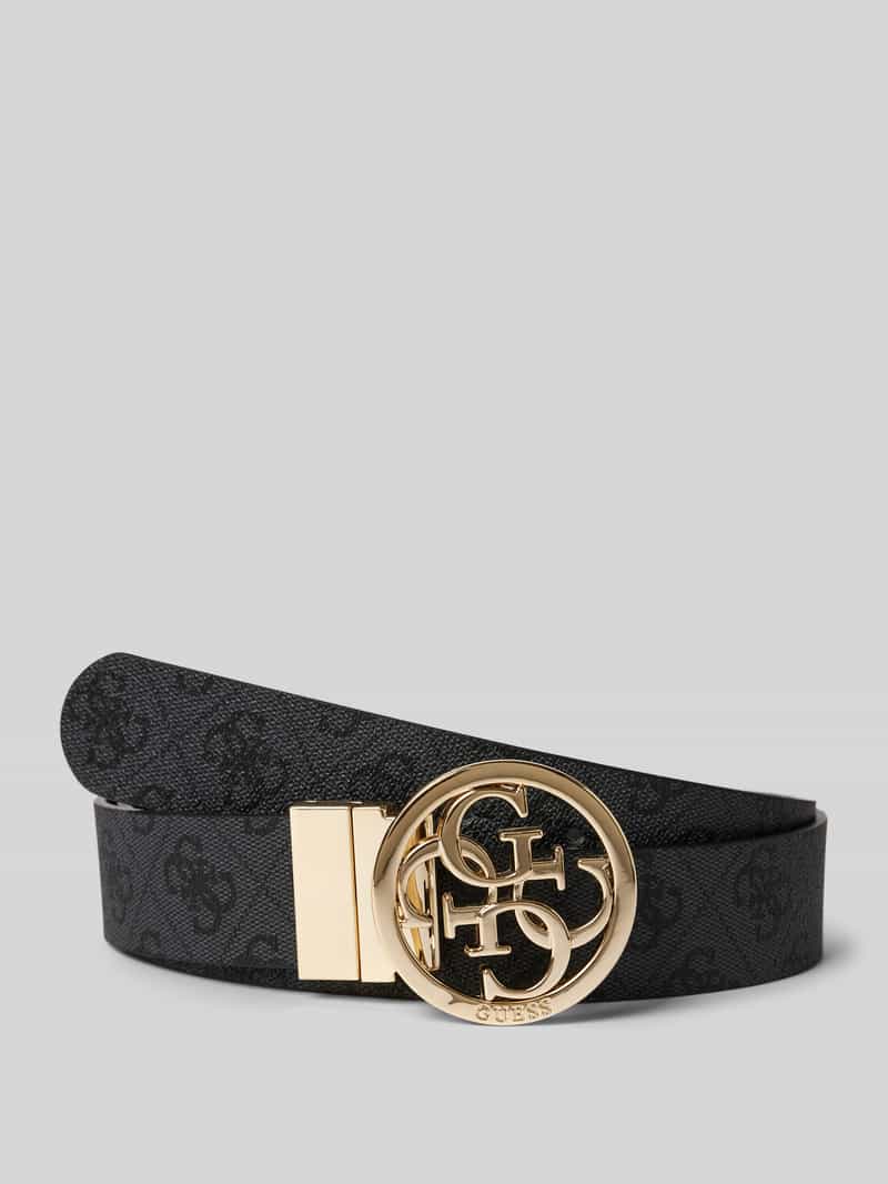 Guess Leren riem met all-over logomotief model 'NOELLE'