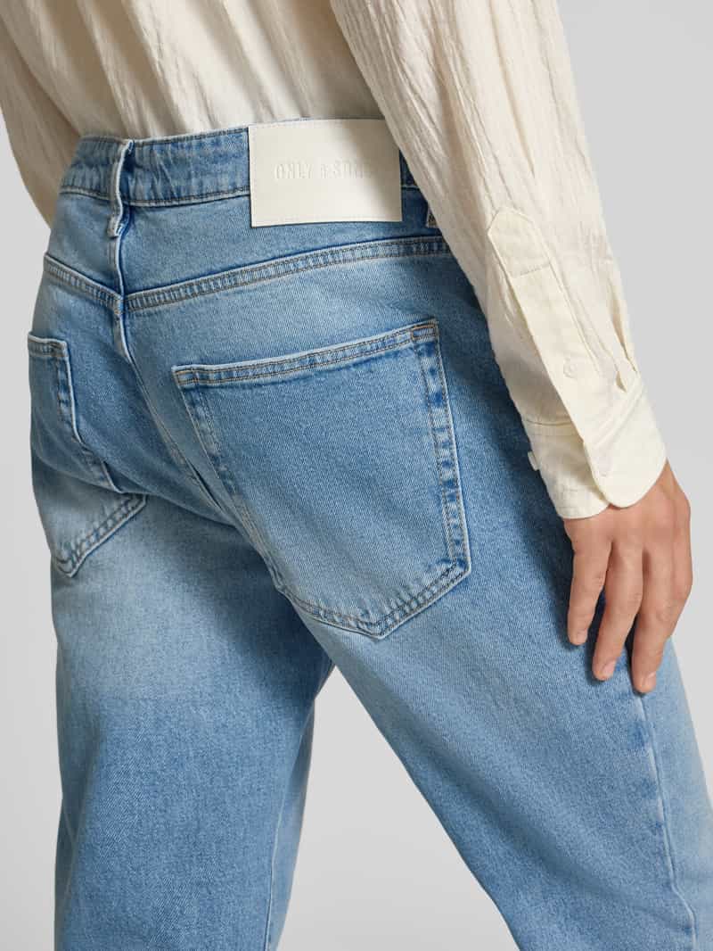 Only & Sons Tapered fit jeans van katoenmix model 'YOKE'