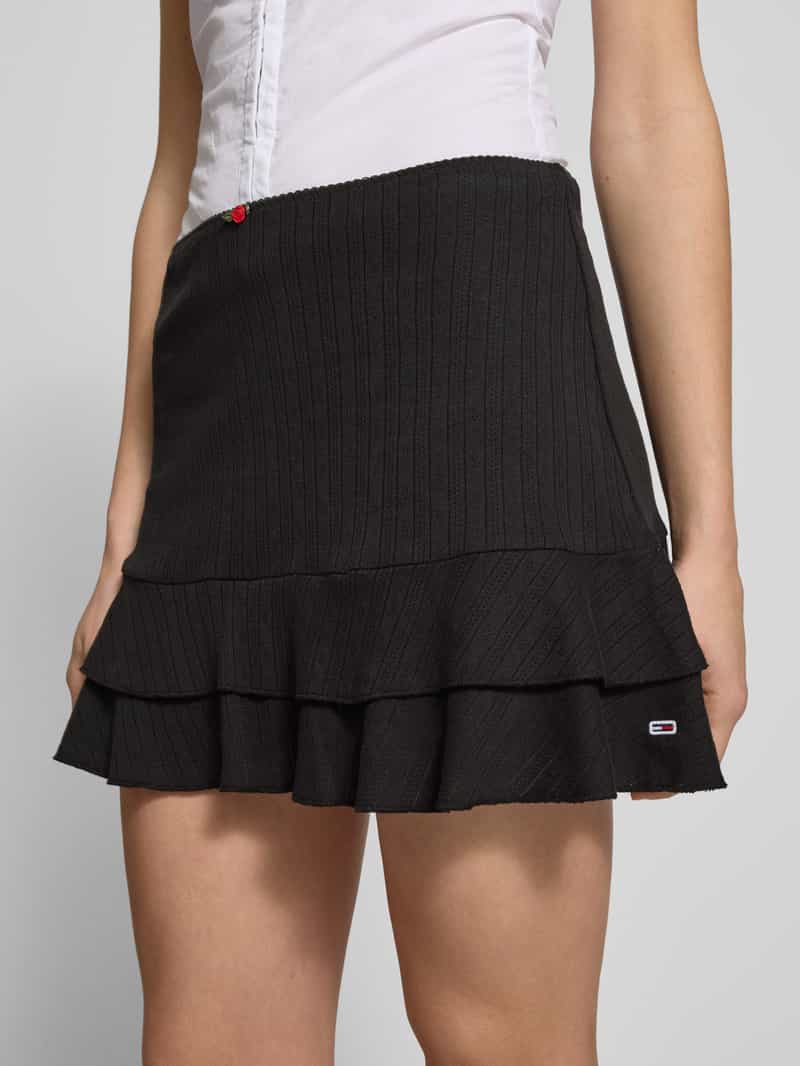 Tommy Jeans Minirok met gebreide look model 'POINTELLE'