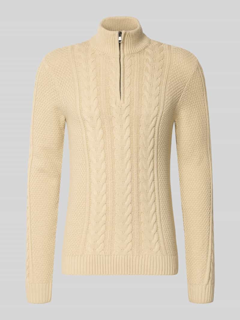 Blend Gebreide pullover met ritssluiting model 'BASIM'