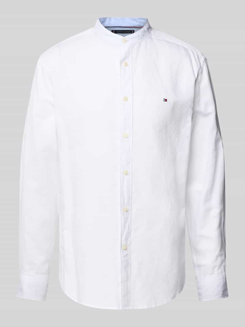 Tommy Hilfiger Regular fit vrijetijdsoverhemd van een mix van katoen en linnen
