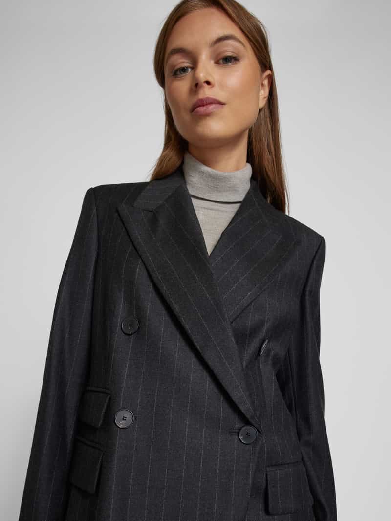 Windsor Regular fit blazer van scheerwolmix met reverskraag