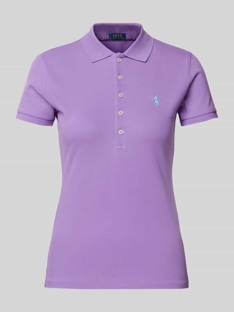 Polo Ralph Lauren Poloshirt van puur katoen met labelstitching model 'JULIE'