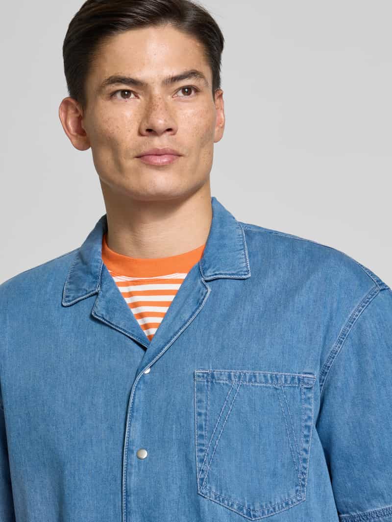 ARMEDANGELS Oversized jeansoverhemd van een mix van katoen en lyocell