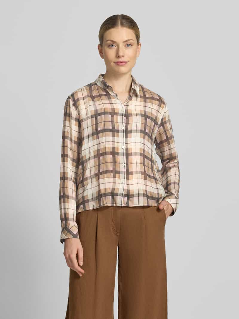 Smith and Soul Blouse met schurwol-aandeel en kentkraag