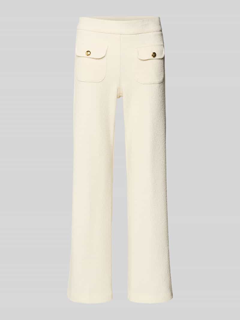 CAMBIO Flared stoffen broek in verkorte pasvorm