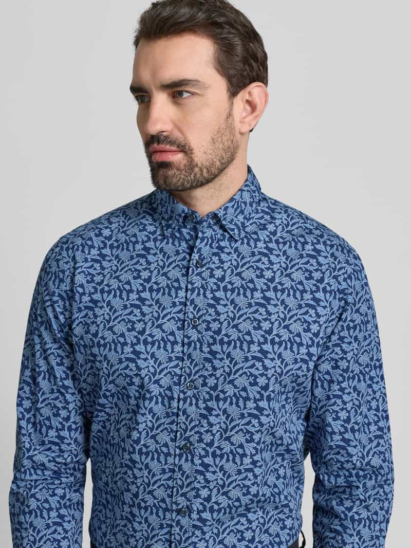 Christian Berg Men Vrijetijdsoverhemd met knoopsluiting