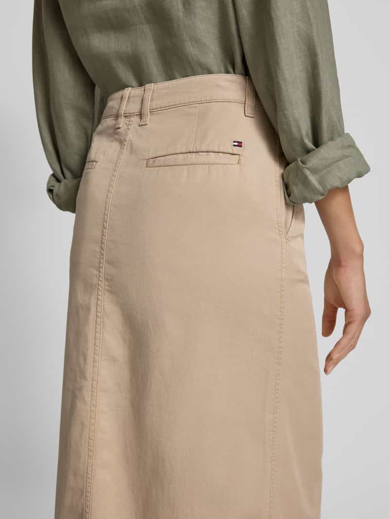 Tommy Hilfiger Chinorok in midilengte van een mix van lyocell en katoen