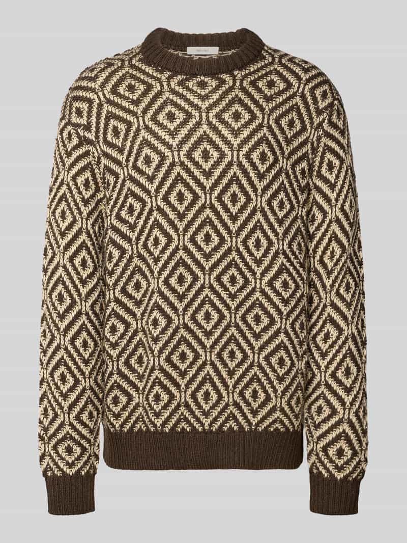 Selected Homme Relaxed fit gebreide pullover van wolmix model 'REMI'