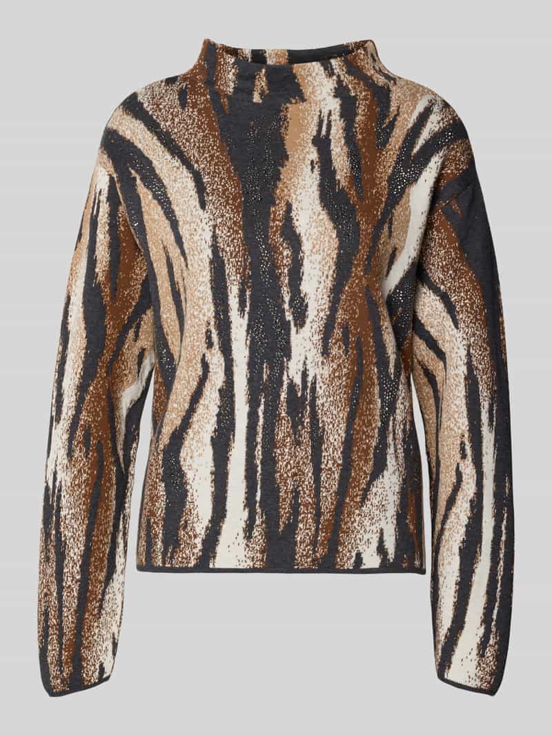 monari Gebreide pullover met opstaande kraag