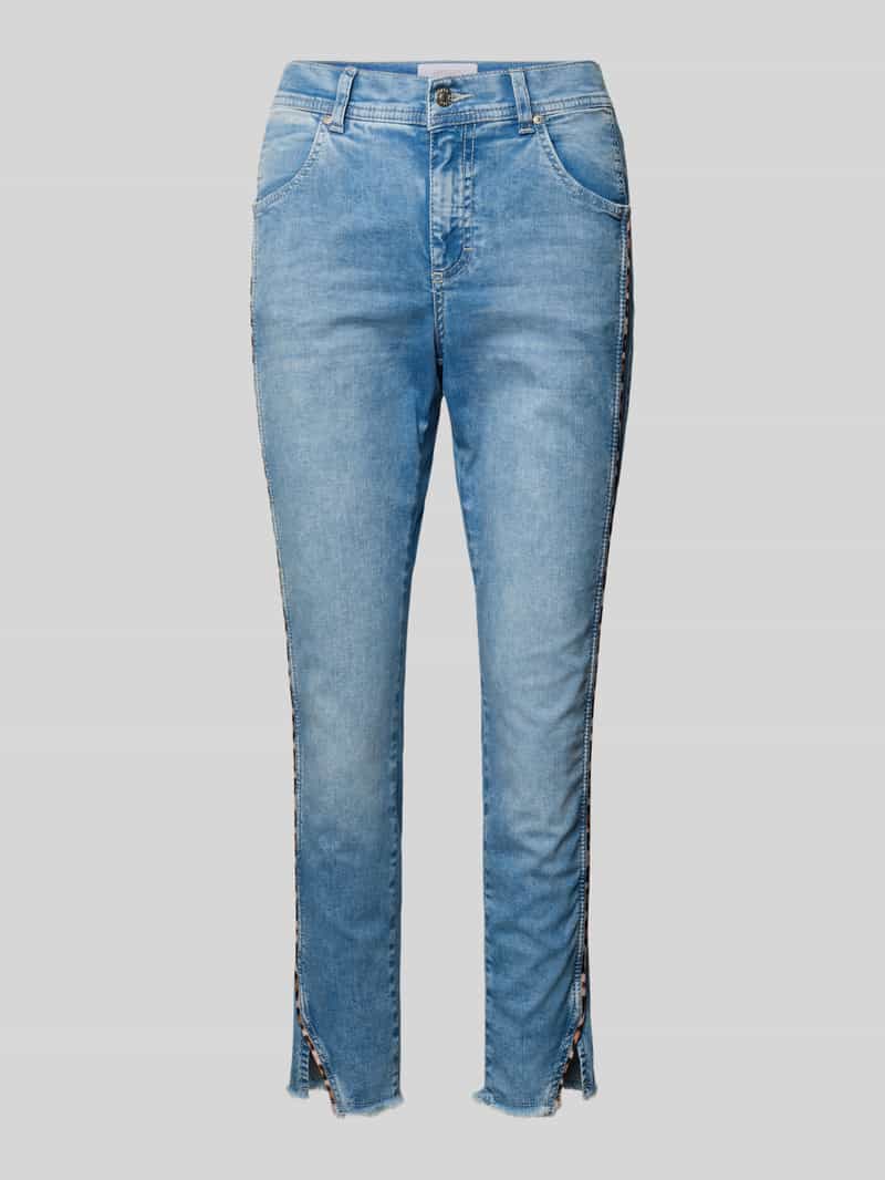Angels Slim fit broek met contrastpaspels model 'Ornella'