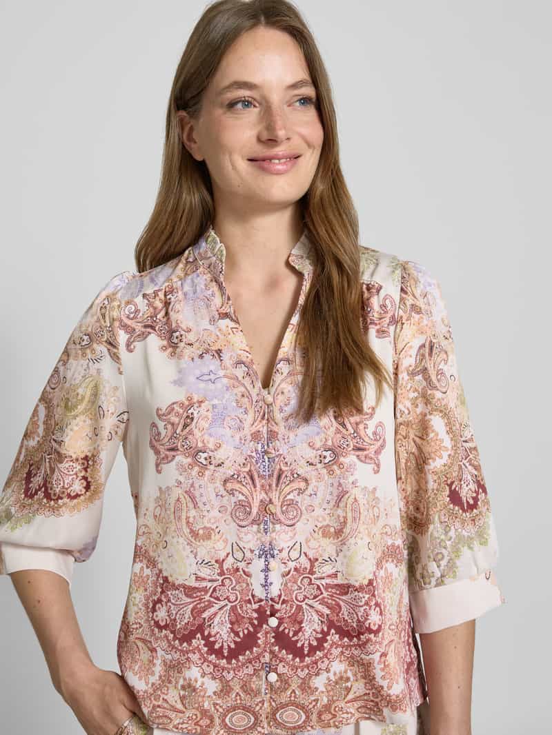 NEO NOIR Regular fit blouse met 3 4-mouwen model 'Roselle Artist'