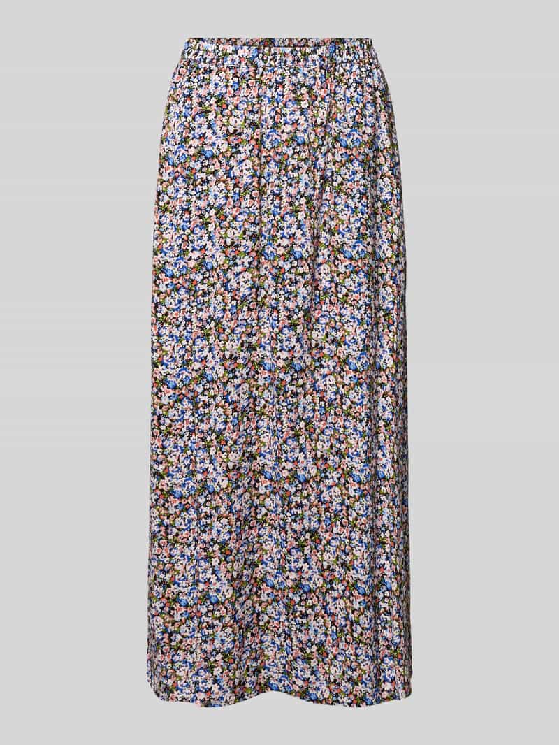 Uitlopende maxirok van pure viscose model 'EASY JOY'