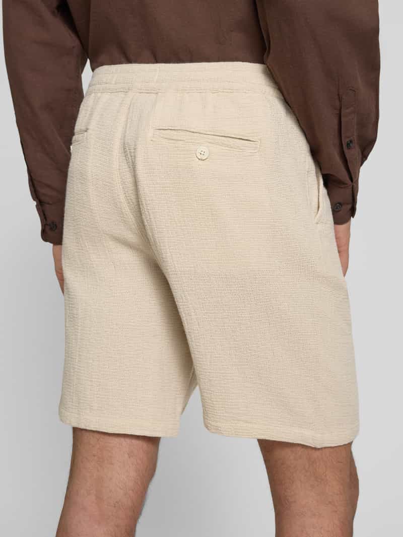 Selected Homme Regular fit bermuda met structuurmotief model 'BRODY'