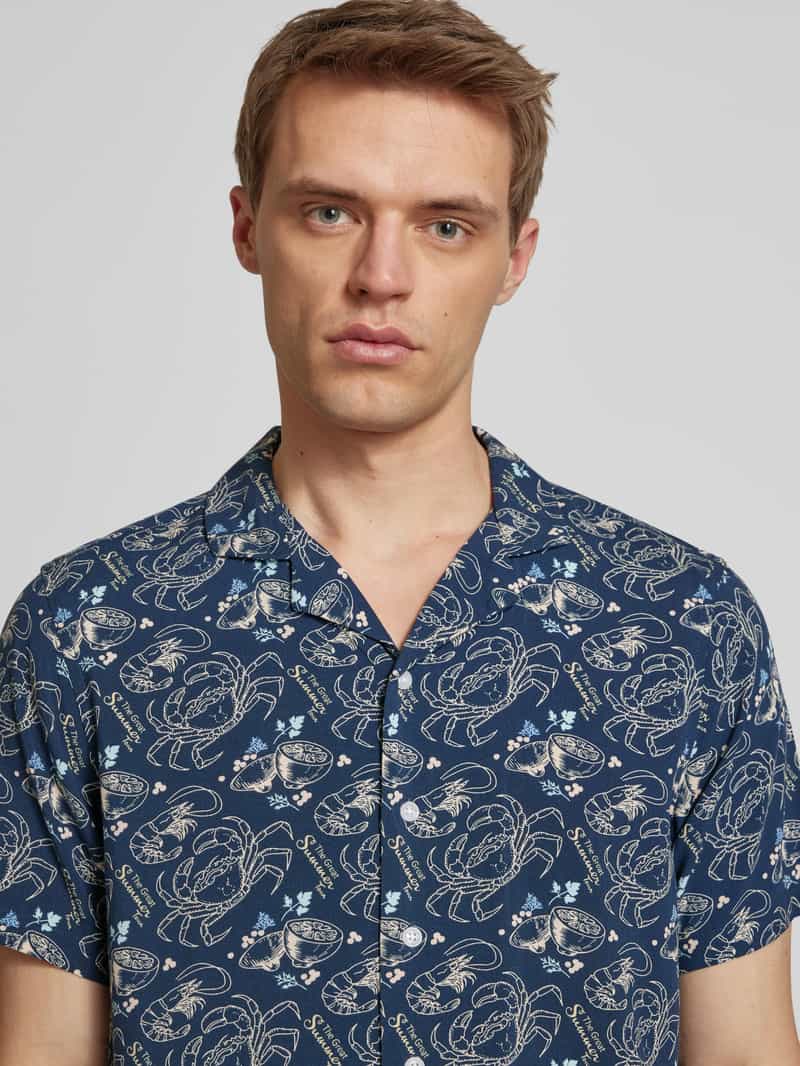 Blend Slim fit vrijetijdsoverhemd met reverskraag model 'ASCOT'