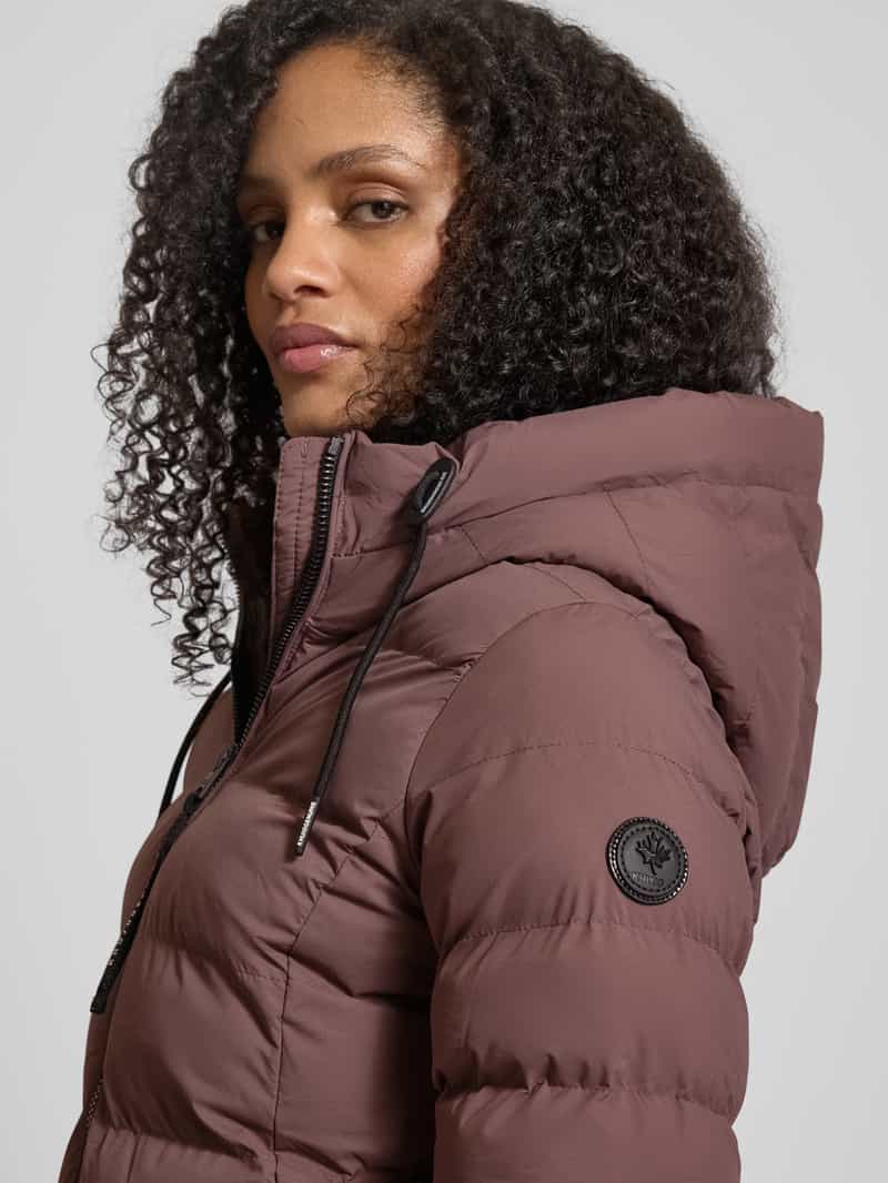 khujo Regular fit gewatteerde lange jas met tweewegsritssluiting model 'Gamp'