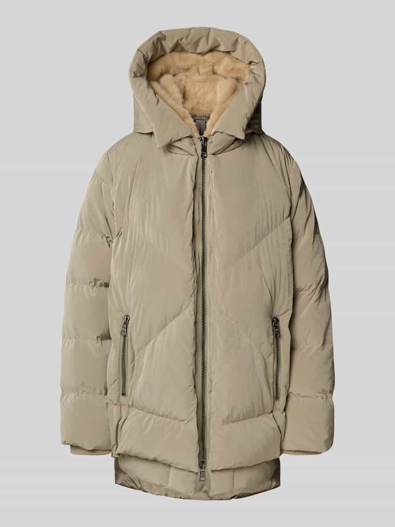 Blonde No. 8 Lange winterjas met imitatiebont model 'FROST'