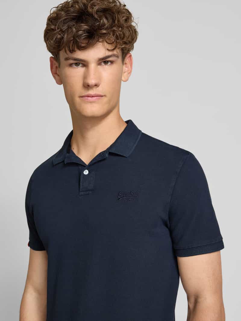 Superdry Regular fit poloshirt met labelstitching