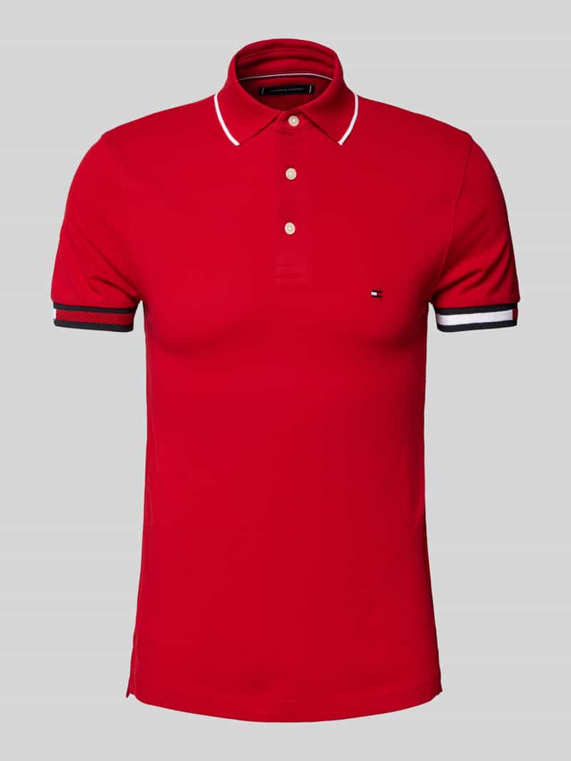 Tommy Hilfiger Slim fit poloshirt van een mix van katoen en elastaan