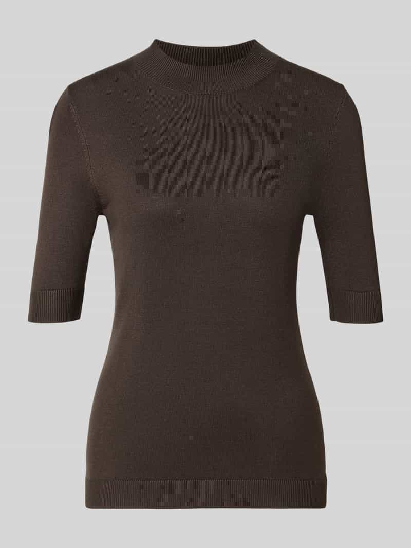 Comma slim fit blouse van viscosemix in tricotlook