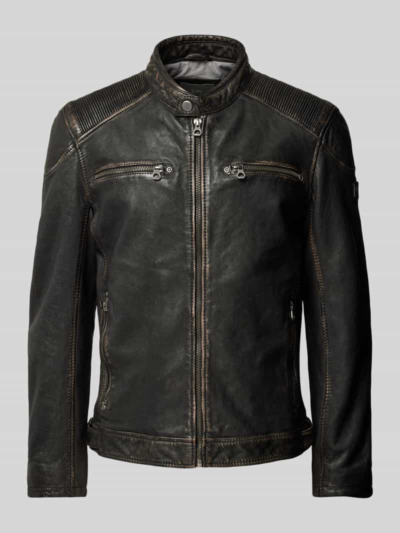 gipsy Leren jack met ritszakken model 'DERRAN 2'