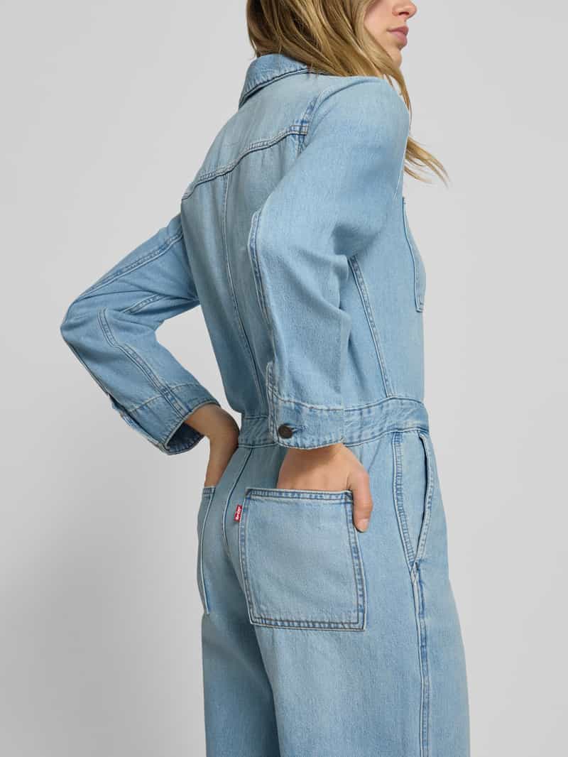 Levi's Jumpsuit met platte kraag en knoopsluiting