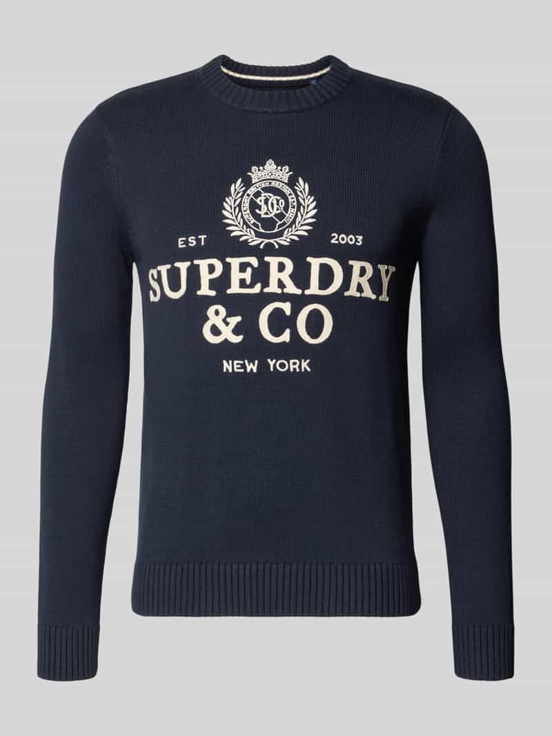 Superdry Gebreide pullover met ronde hals