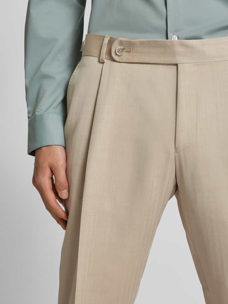 carl gross Slim fit pantalon met persplooien model 'Tarson'