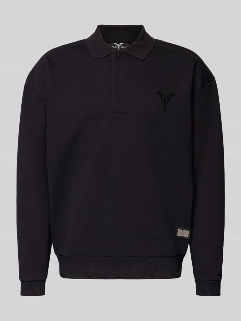 carlo colucci Oversized sweatshirt met polokraag