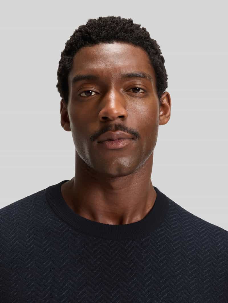 Boss Regular fit pullover van scheerwolmix model 'HABITO'