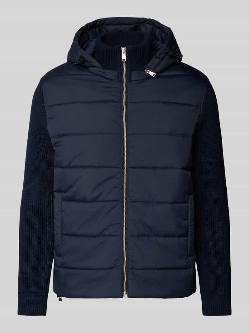 Marc O'Polo Regular fit gewatteerd jack van materiaalmix