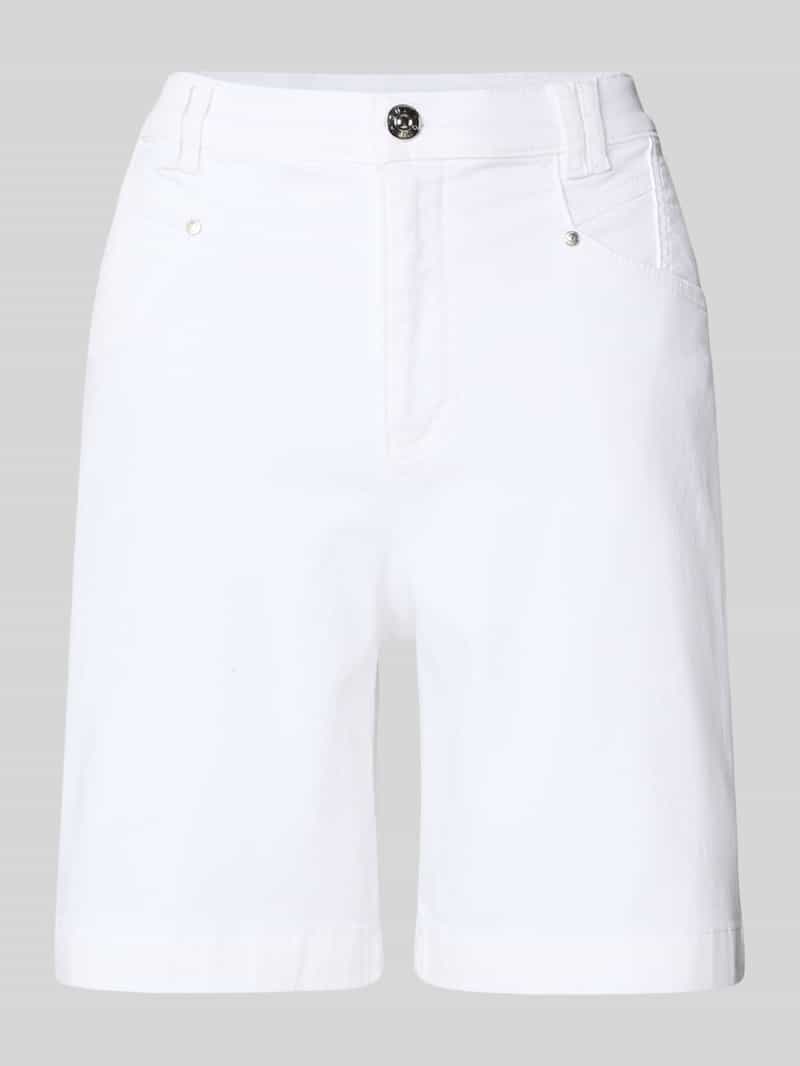 Oui Korte regular fit jeans met steekzakken