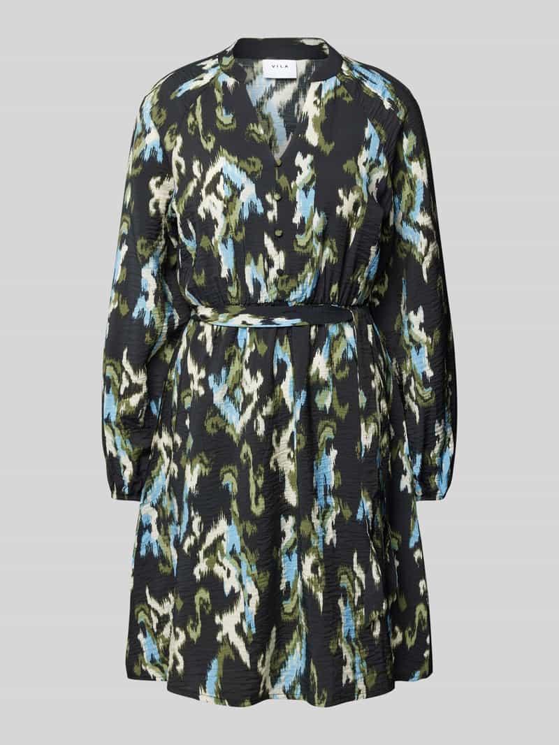 Vila Knielange jurk in kreuklook model 'MARLOT MALI'