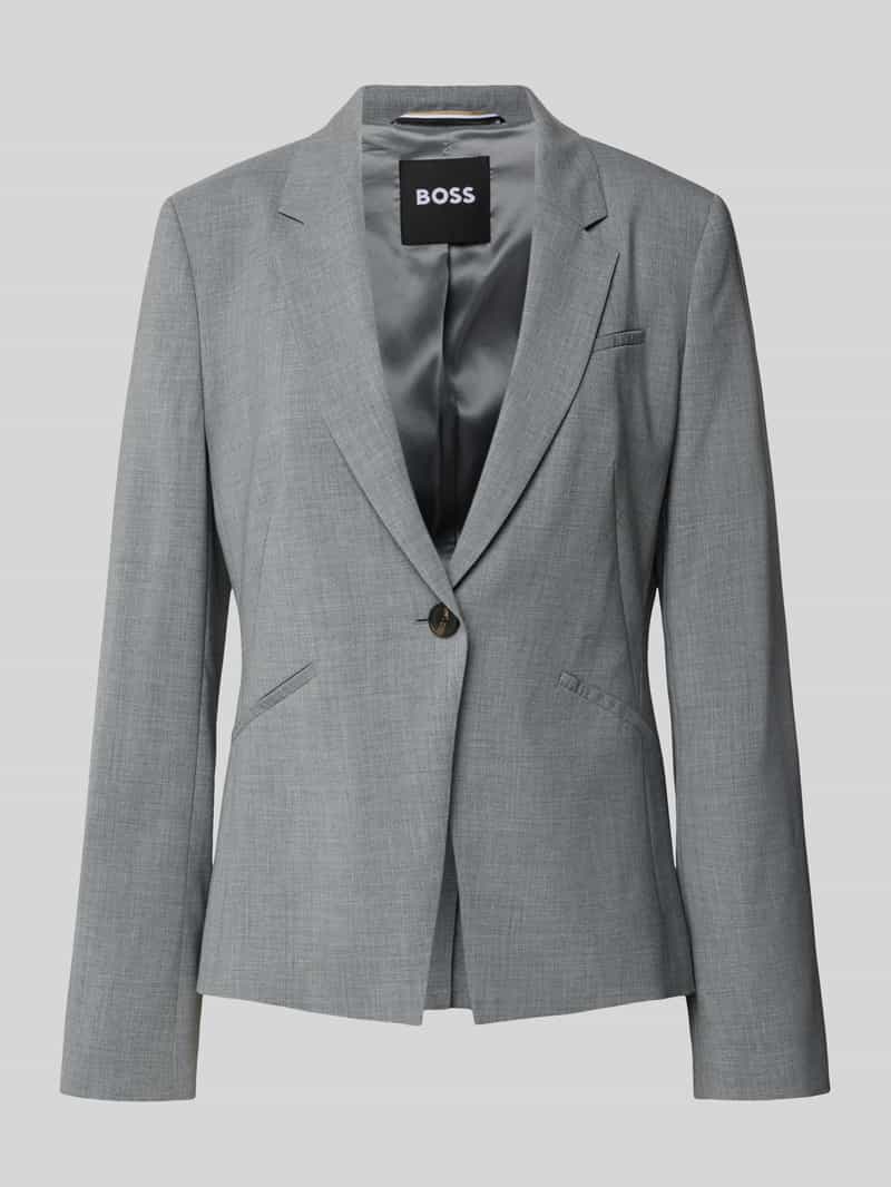 Boss Regular fit korte blazer van scheerwol