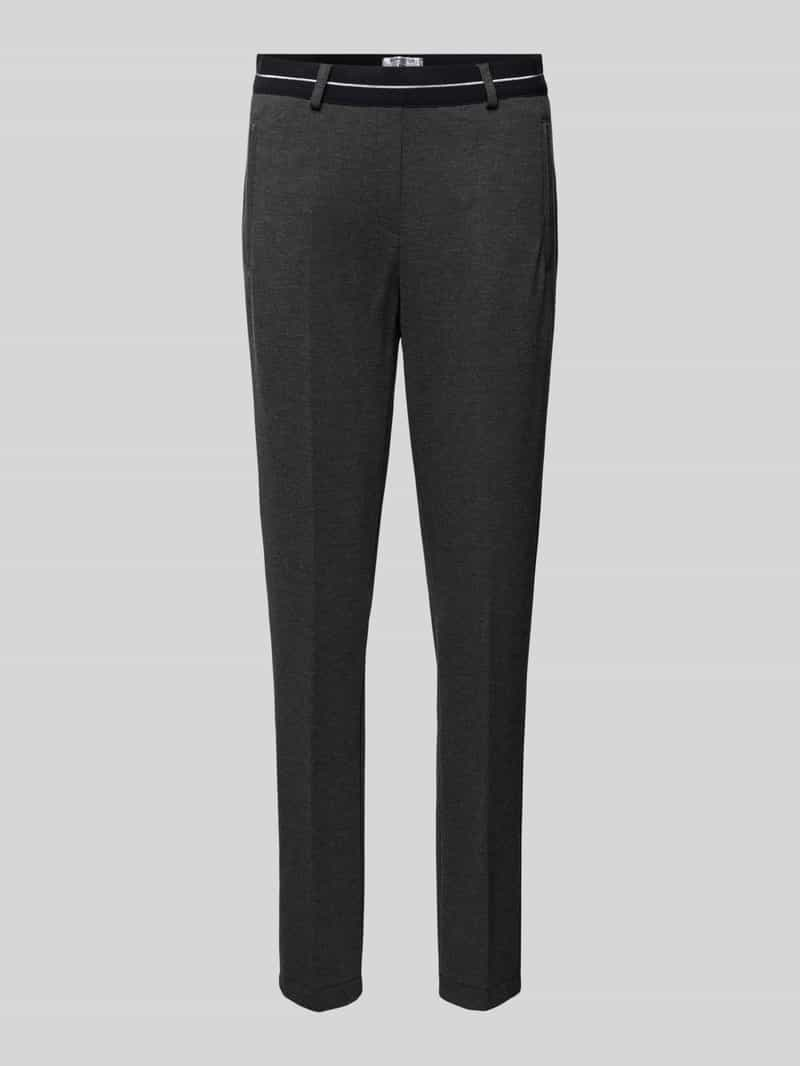 Raphaela By Brax Super slim fit stoffen broek met persplooien, model 'LILLYTH'