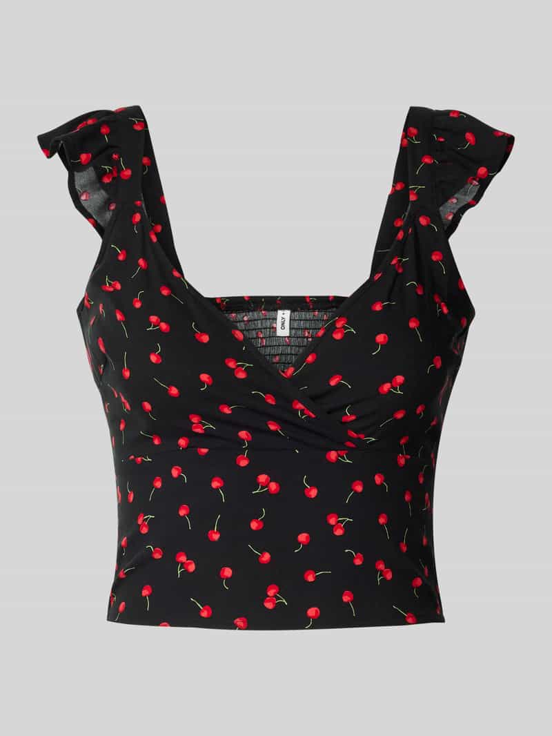 Only Slim fit korte top van pure viscose model 'NOVA LIFE'